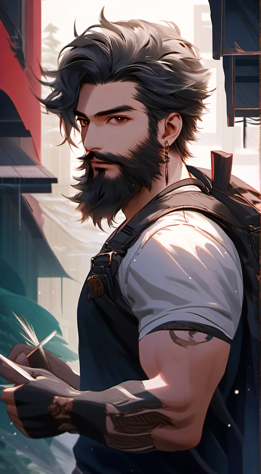 ai character: detetive  background