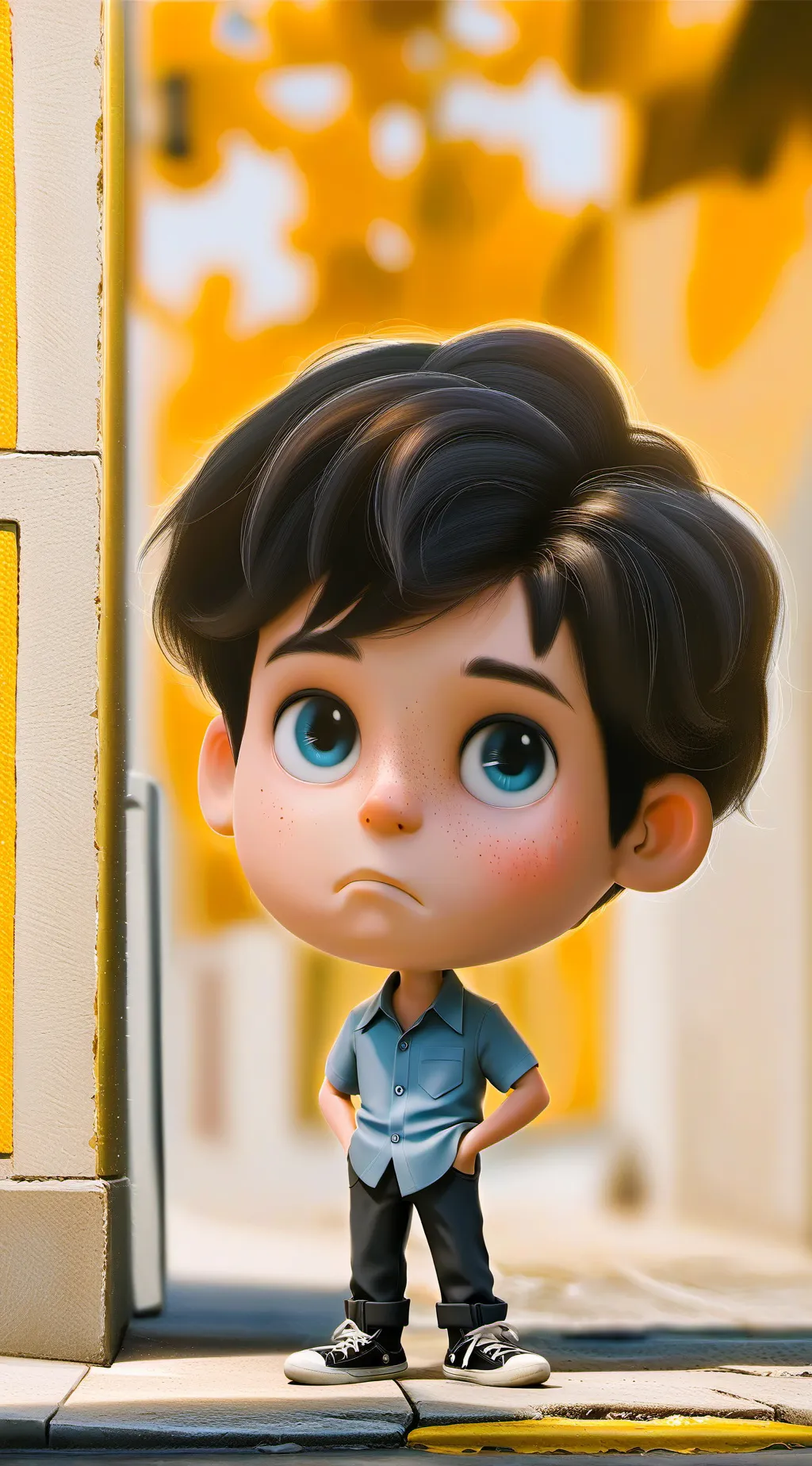 ai character: fat emo kid background