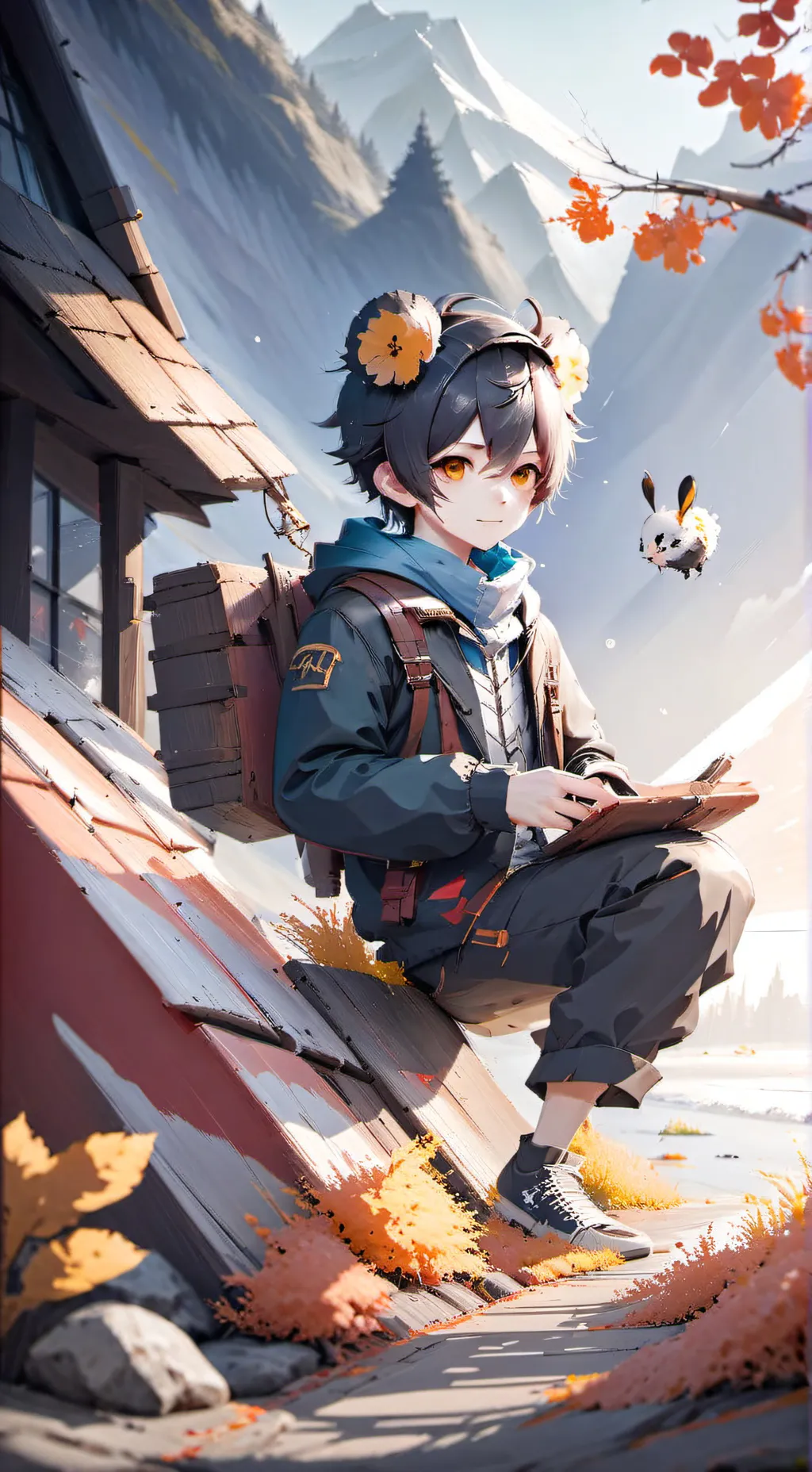 ai character: Gray retake background