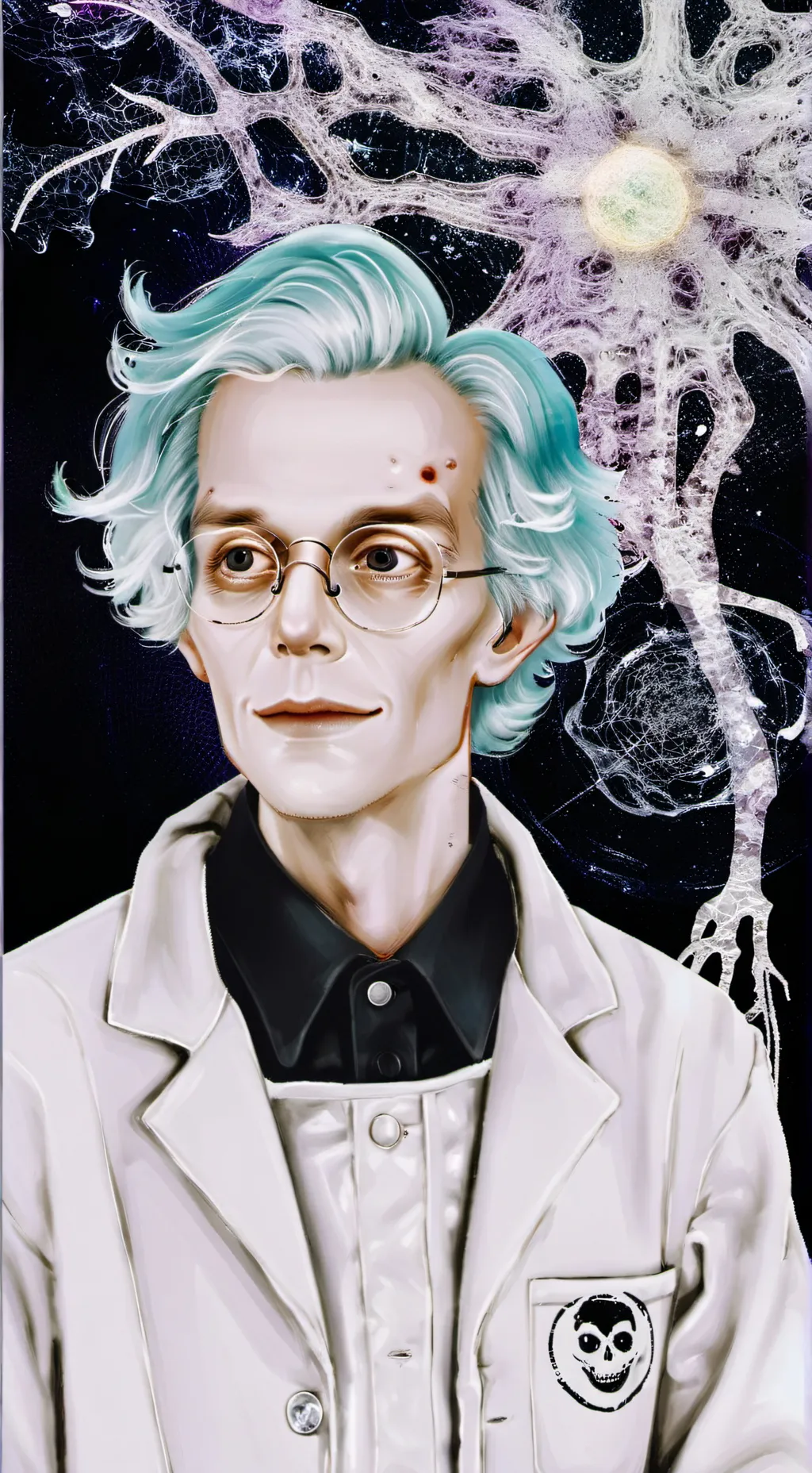 ai character: Prof. MemeScare background