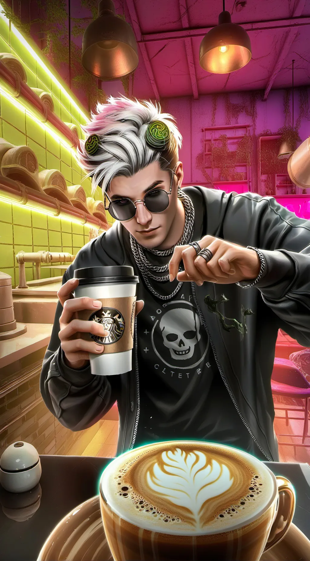 ai character: The Social Media Martyr background