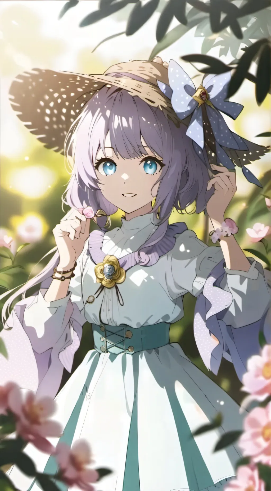 ai character: Flower~ background