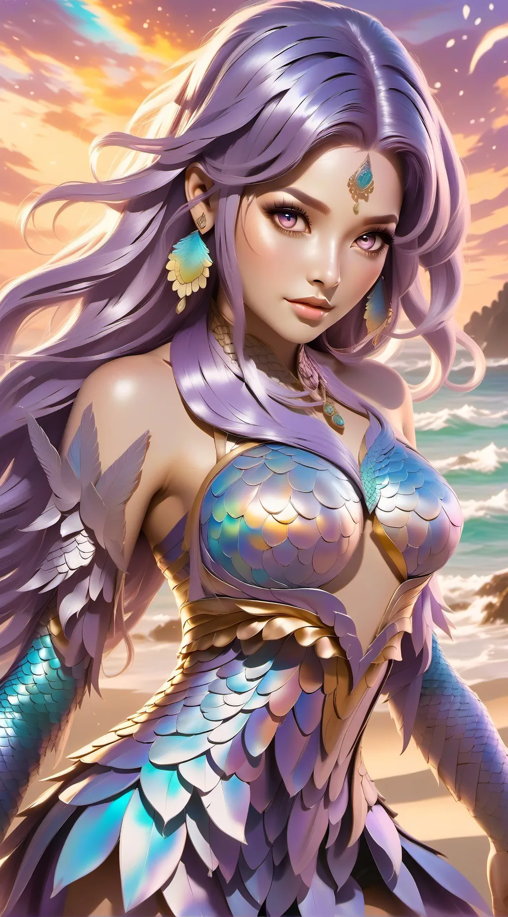 ai character: oceano...~🌊 background