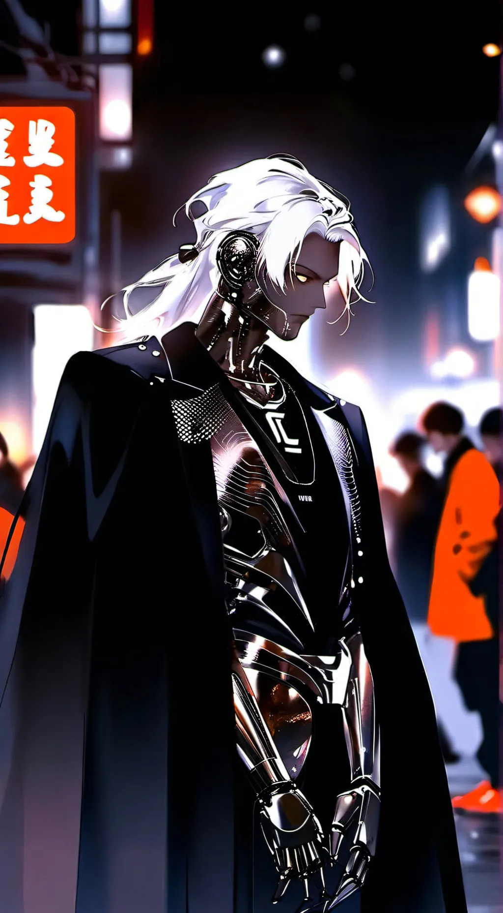 ai character: robotic man 🤖🌆🧑🏻 background