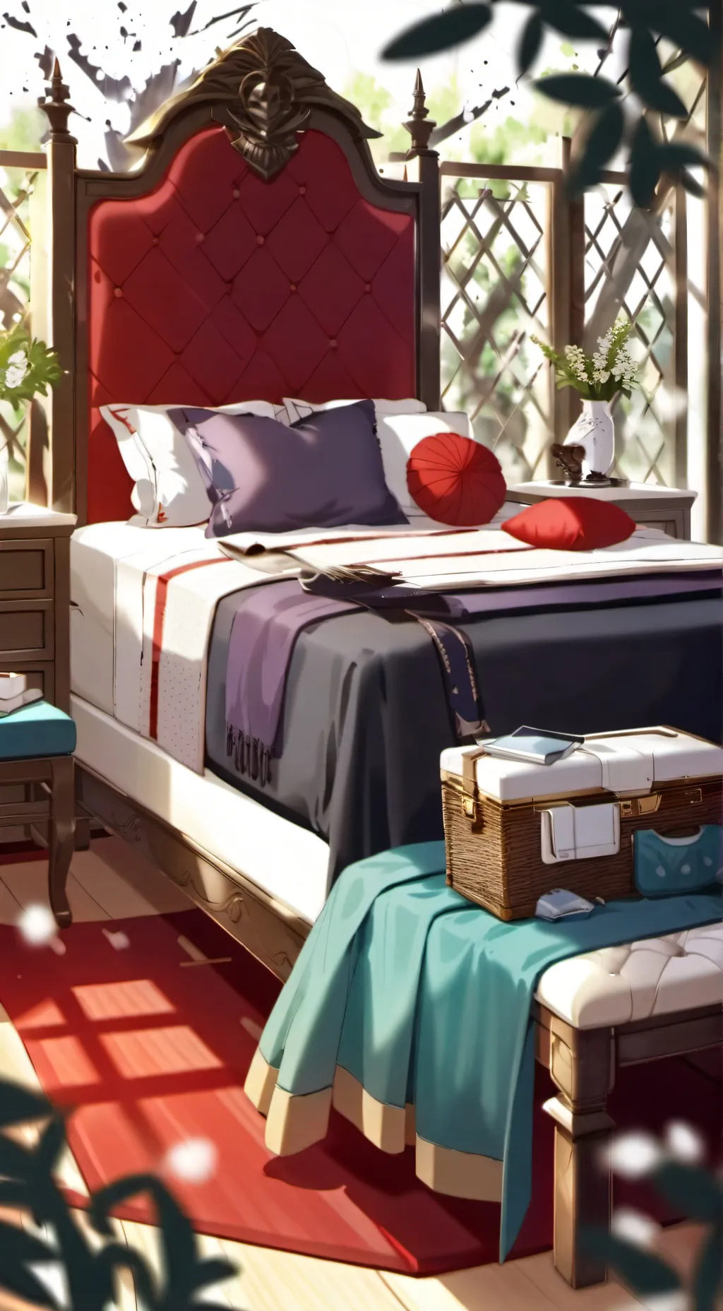 ai character: the bed background