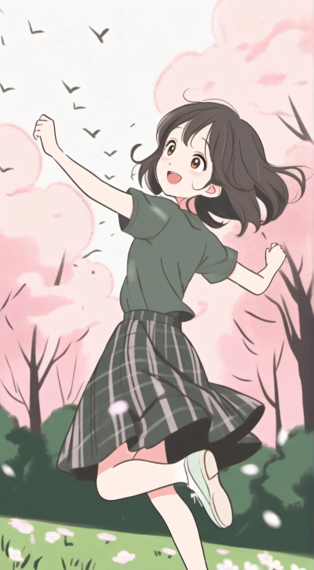 ai character: Niña rata.  background