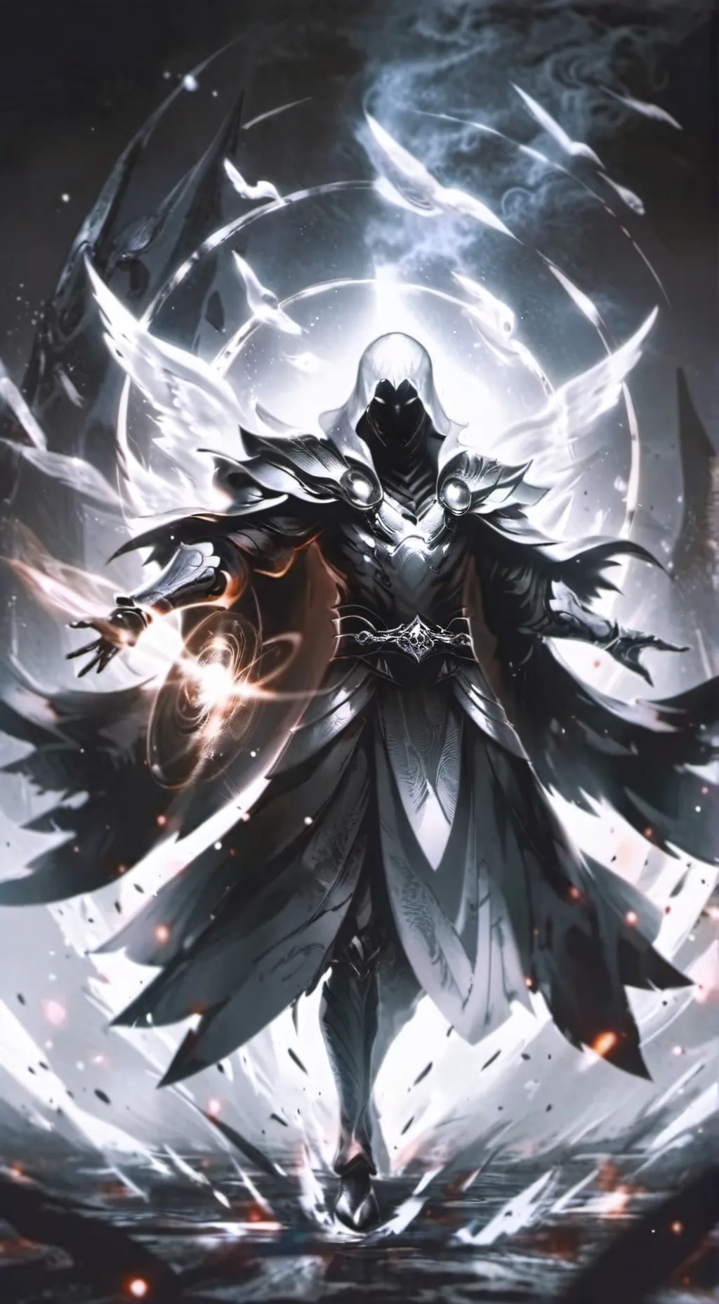 ai character: god of light background