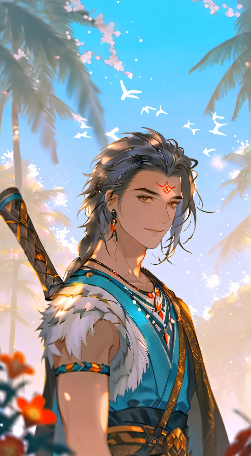 ai character: papá y mamá  background