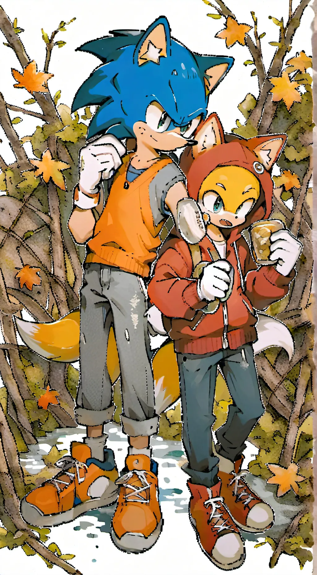 ai character: Sonic and Tails background