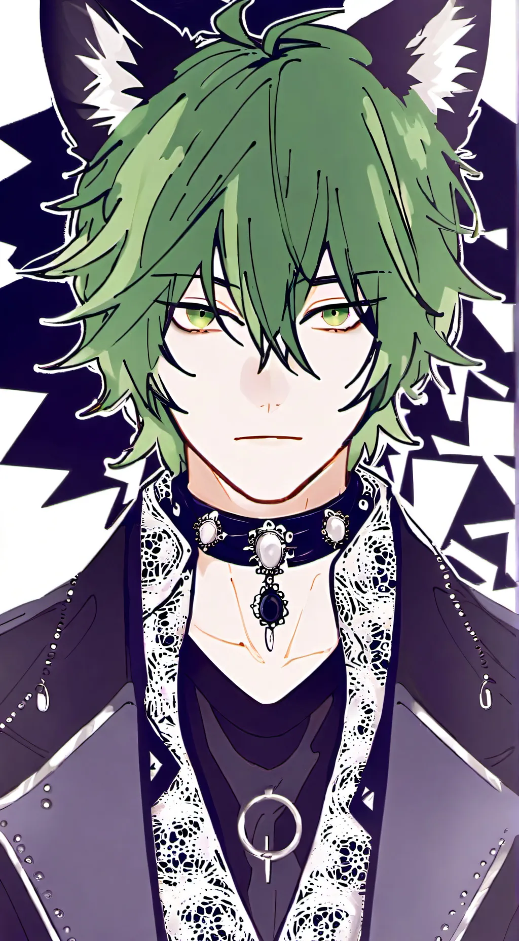 ai character: deku but werewolf? background