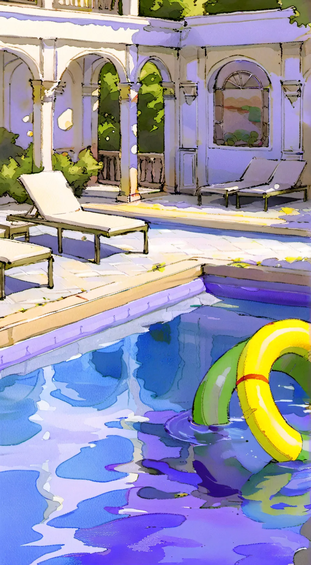 ai character: Dsmp pool party!! background