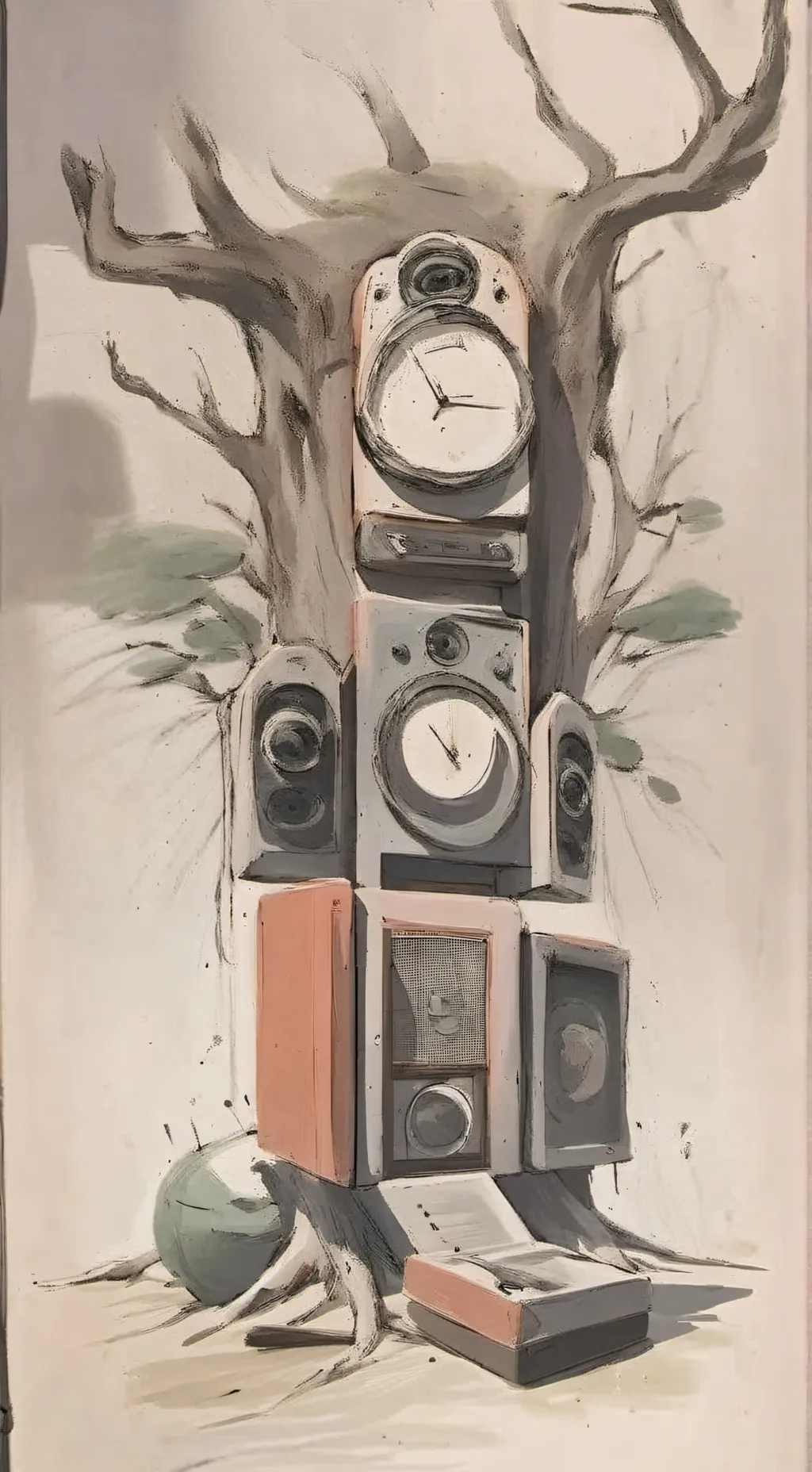 ai character: Radio. apple background