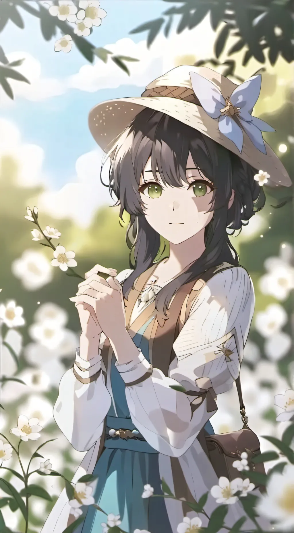 ai character: ange , ash et rose background