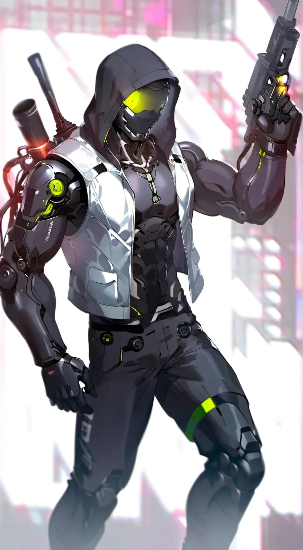 ai character: Radium background