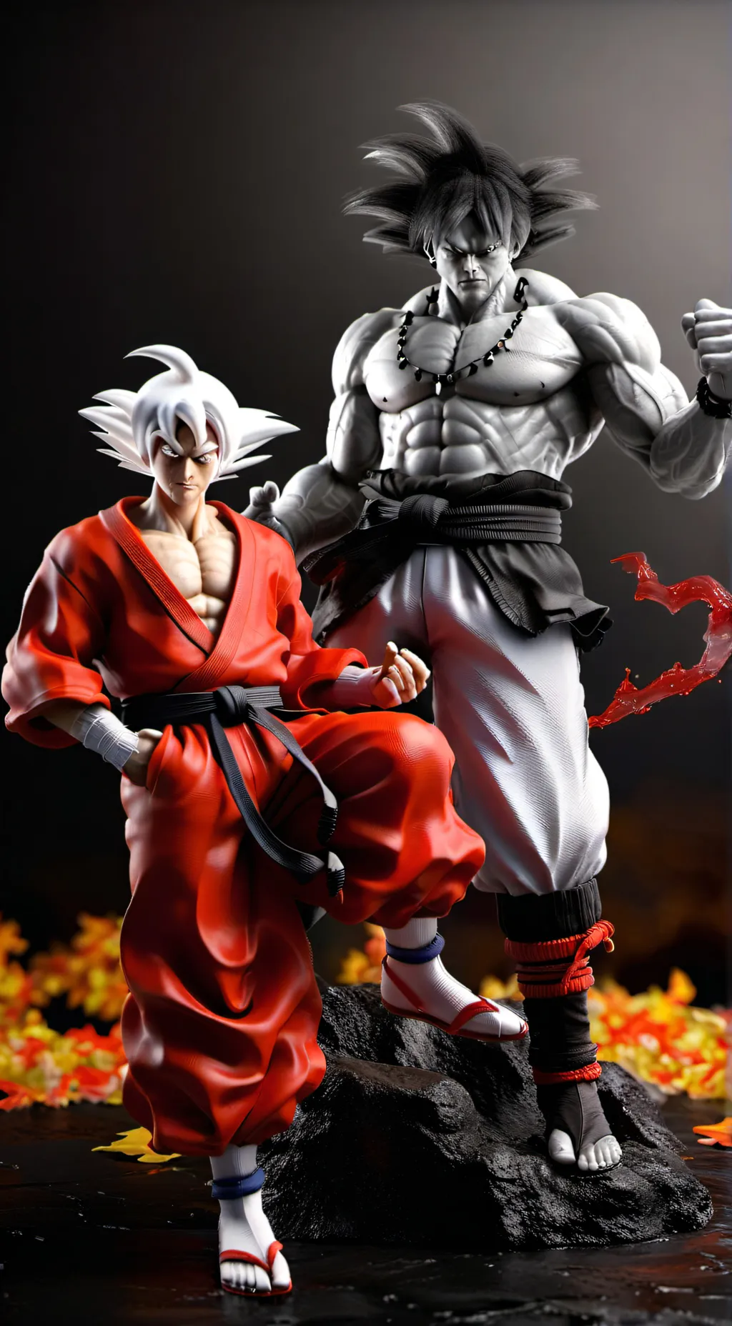 ai character: goku and Goku buff background