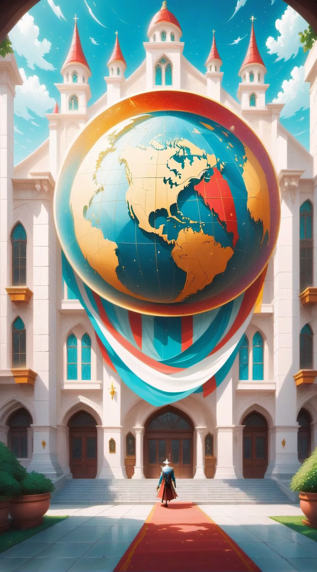 ai character: Collège*hybride* background