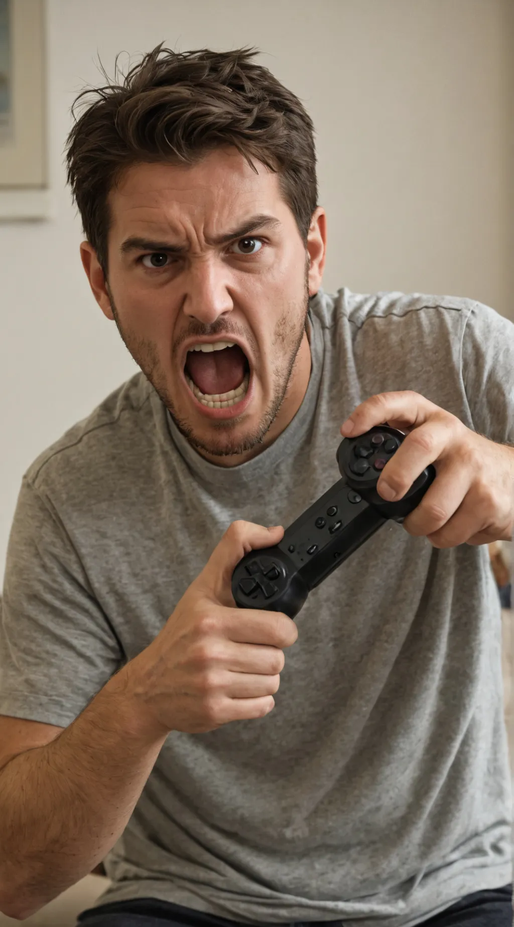 ai character: player raging background