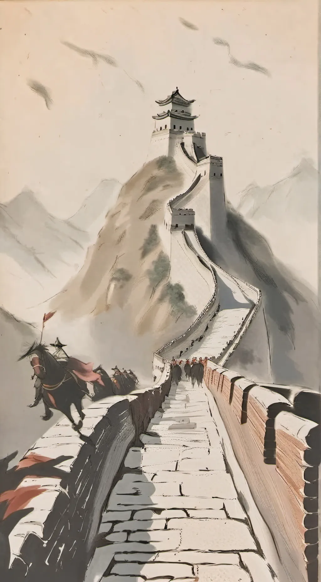 ai character: the great wall background