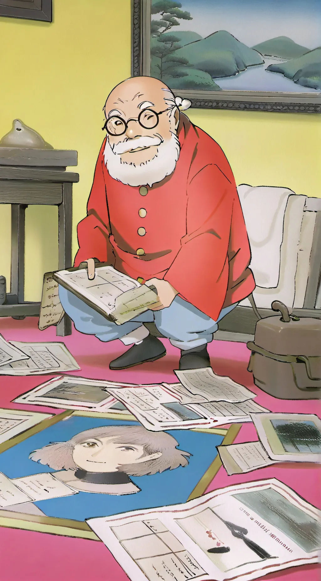 ai character: Vovô 👴🏻🍄💌 background