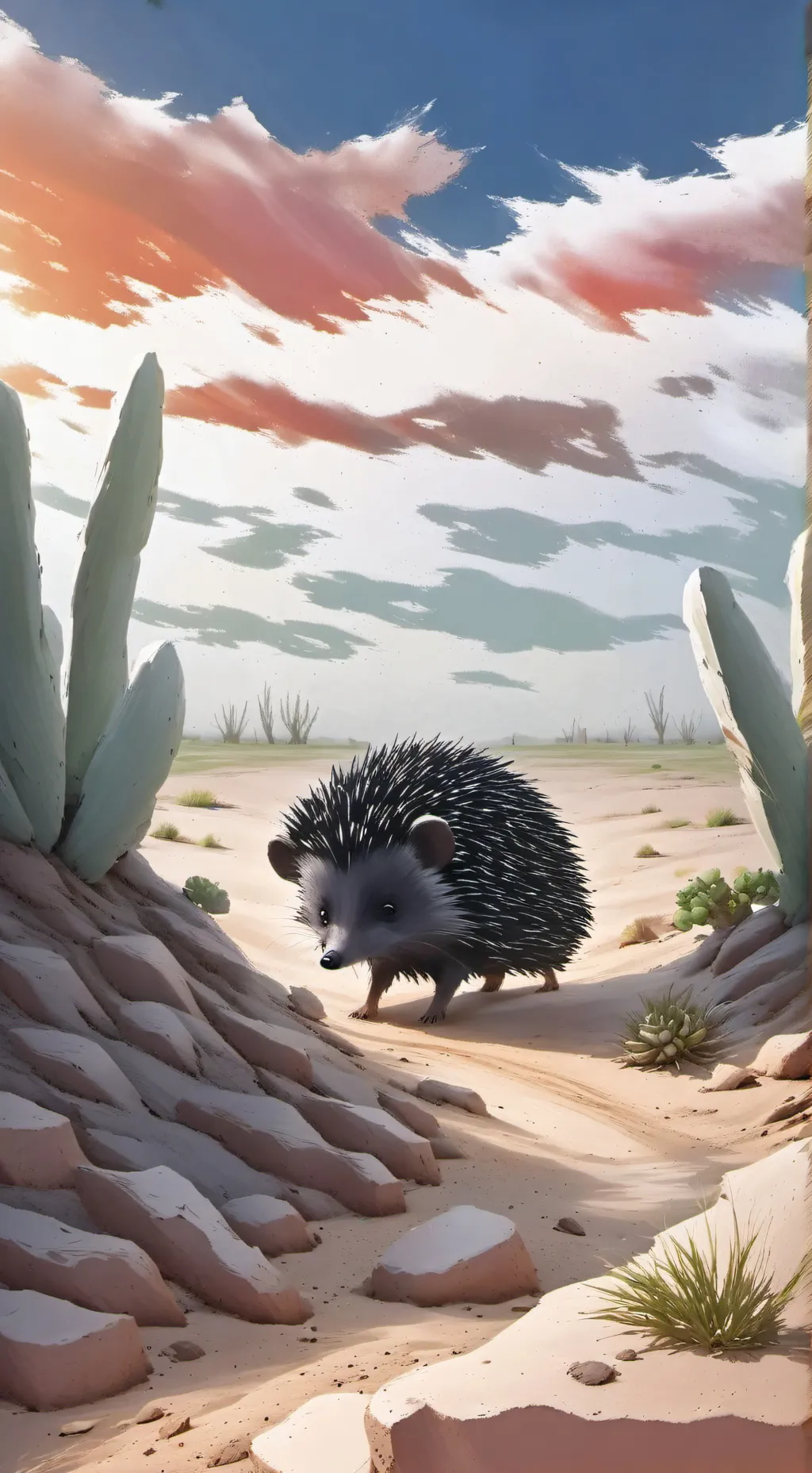 ai character: Shadow got caught  background