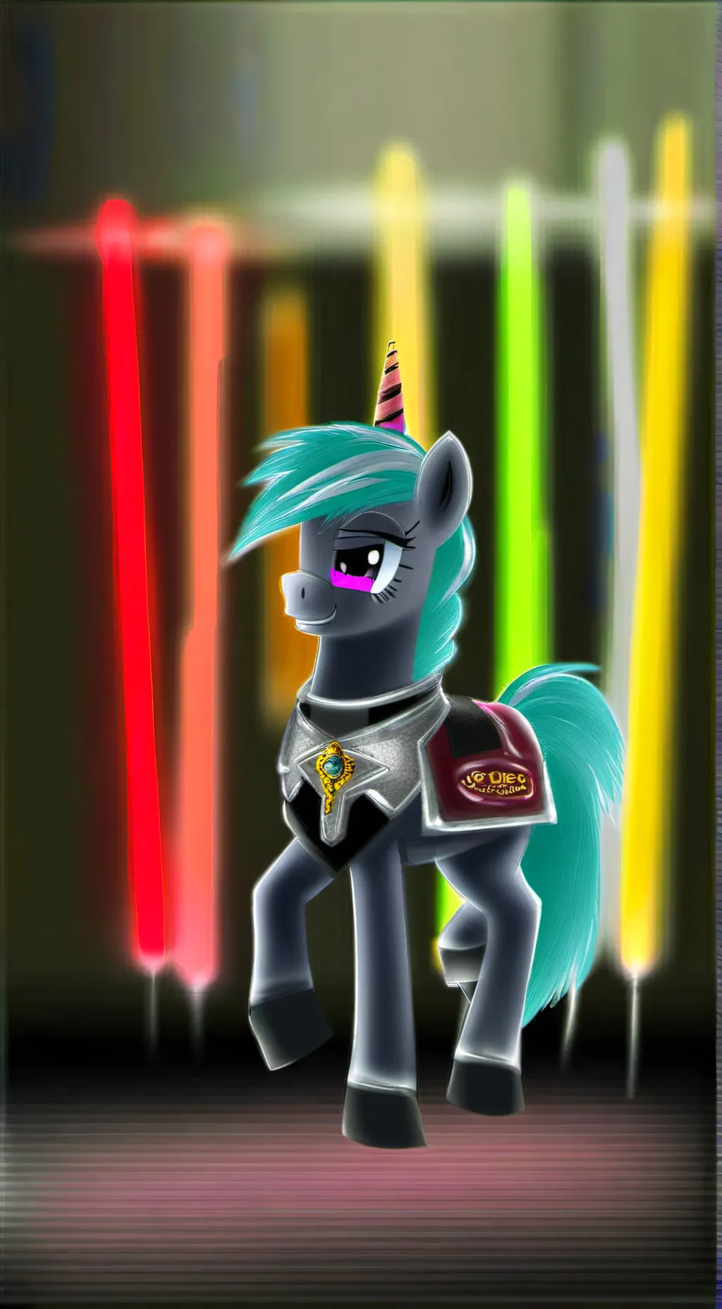 ai character: Rainbow Factory  background