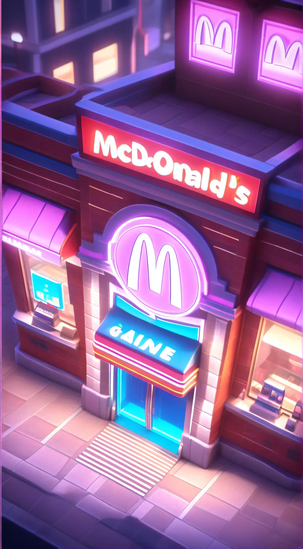 ai character: MHA 24 HR MCDONALD background