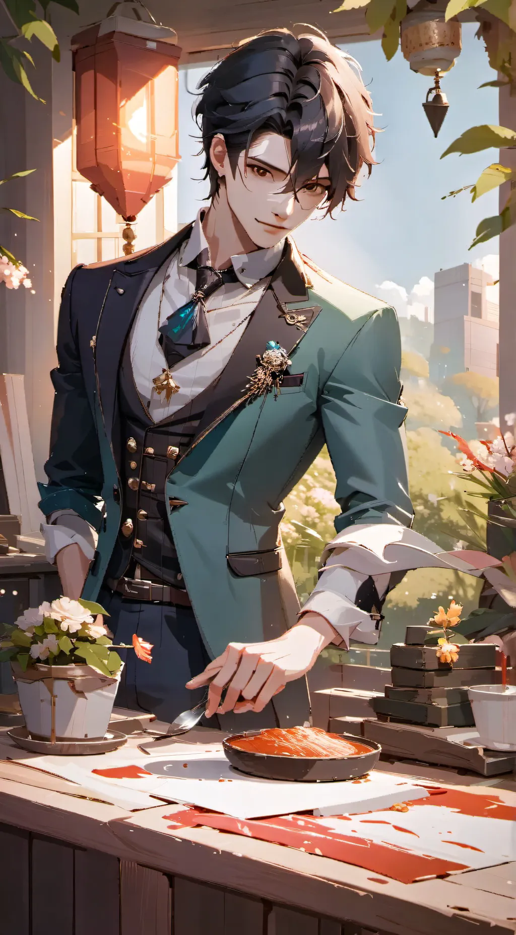 ai character: Leo background