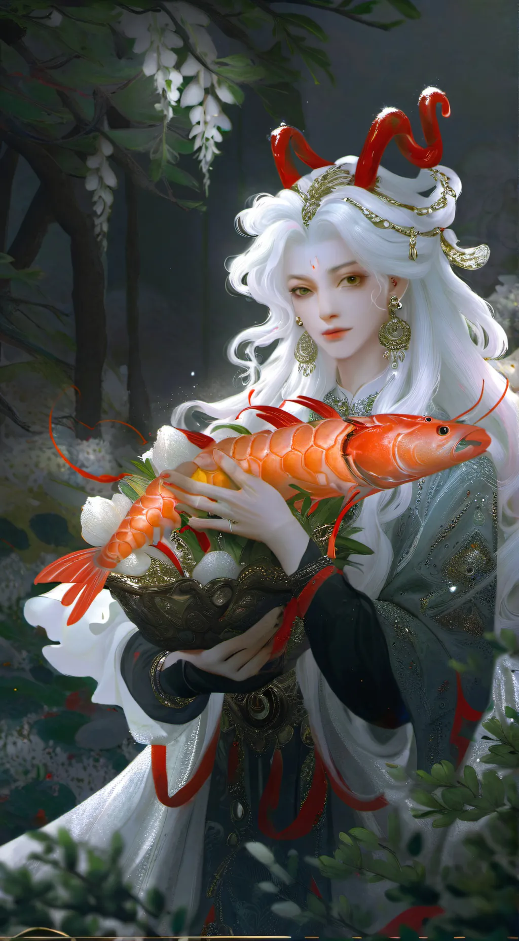 ai character: shrimpo background