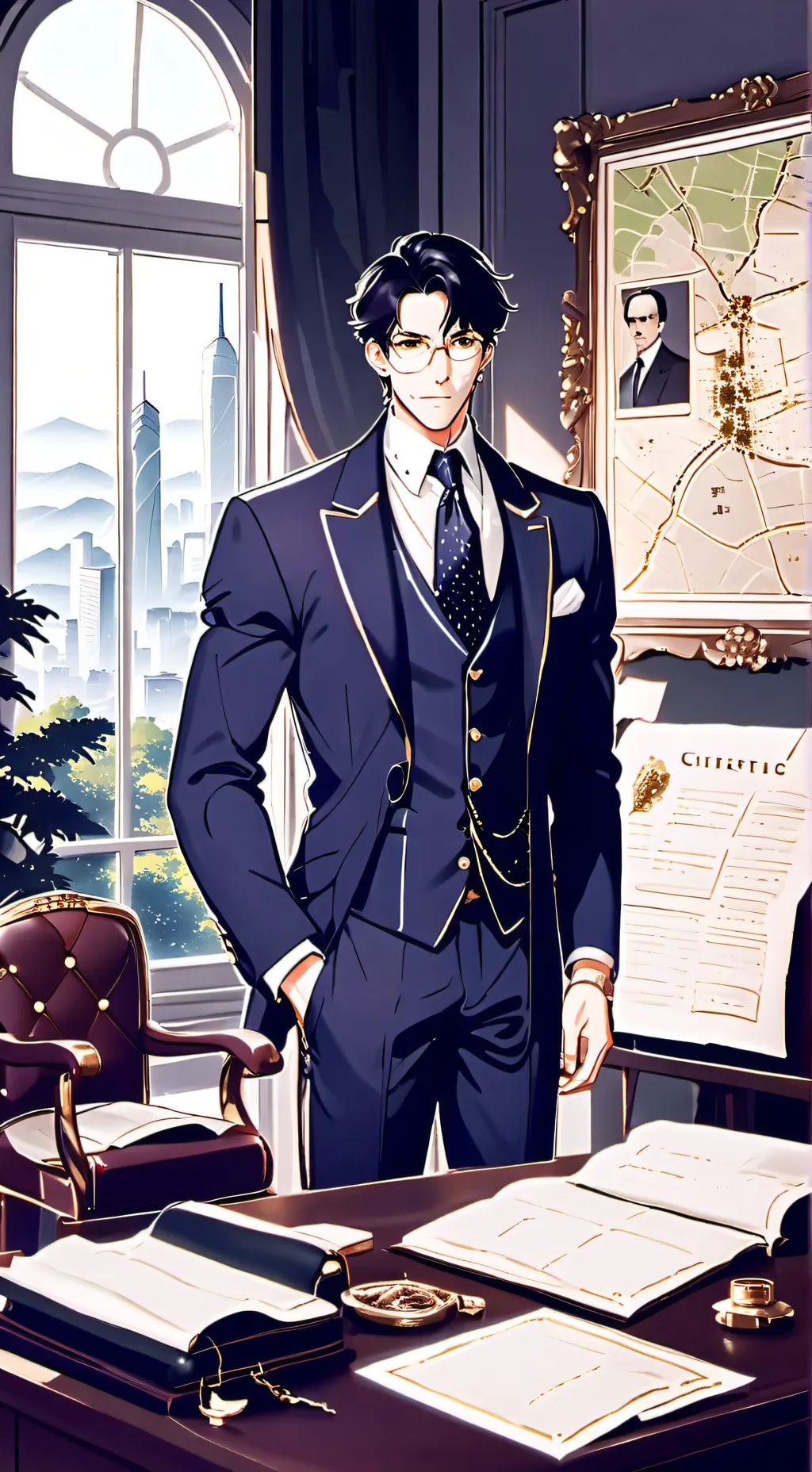 ai character: Alexander  background