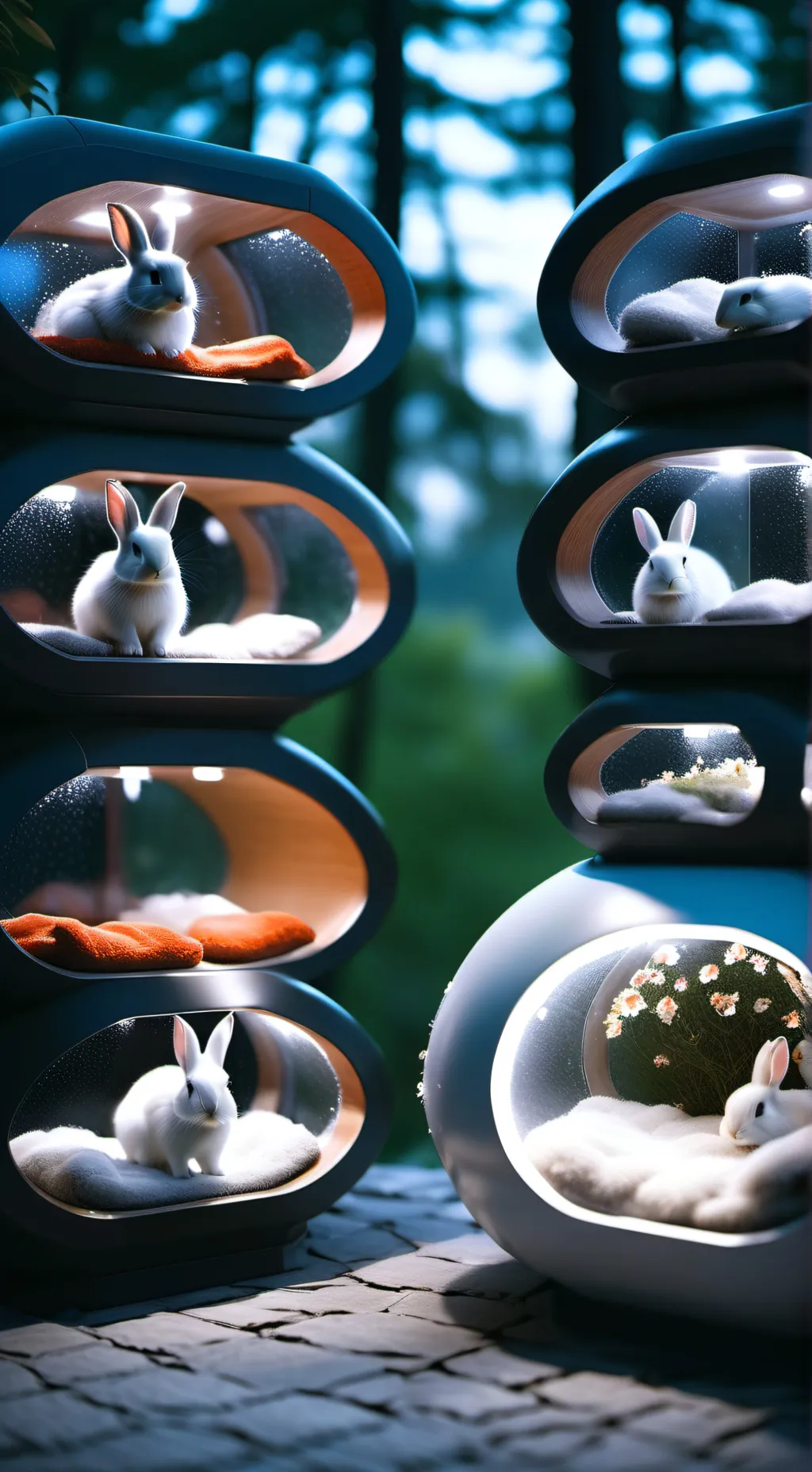 ai character: Bunny Pod Nursery background