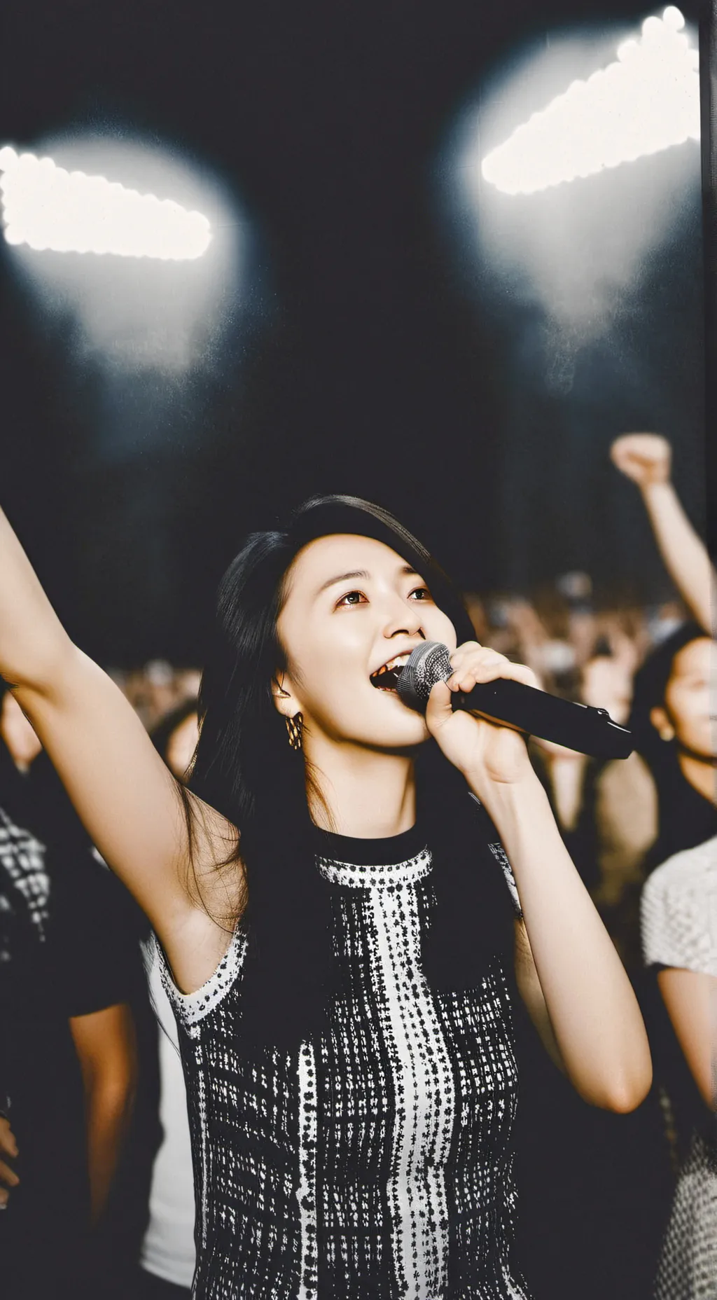 ai character: Mha concert  background