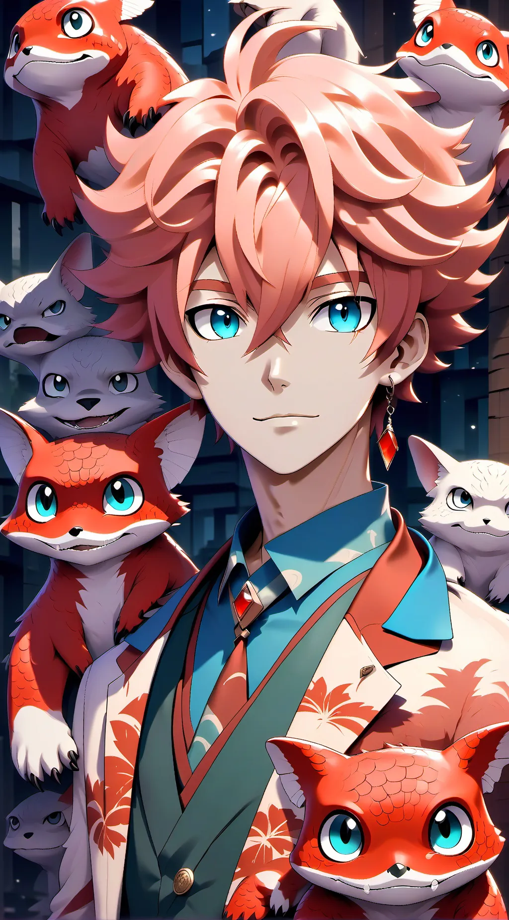 ai character: Sae x Shidou BL background