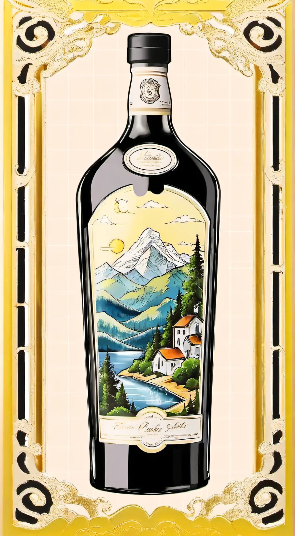 ai character: botella 😃👍 background