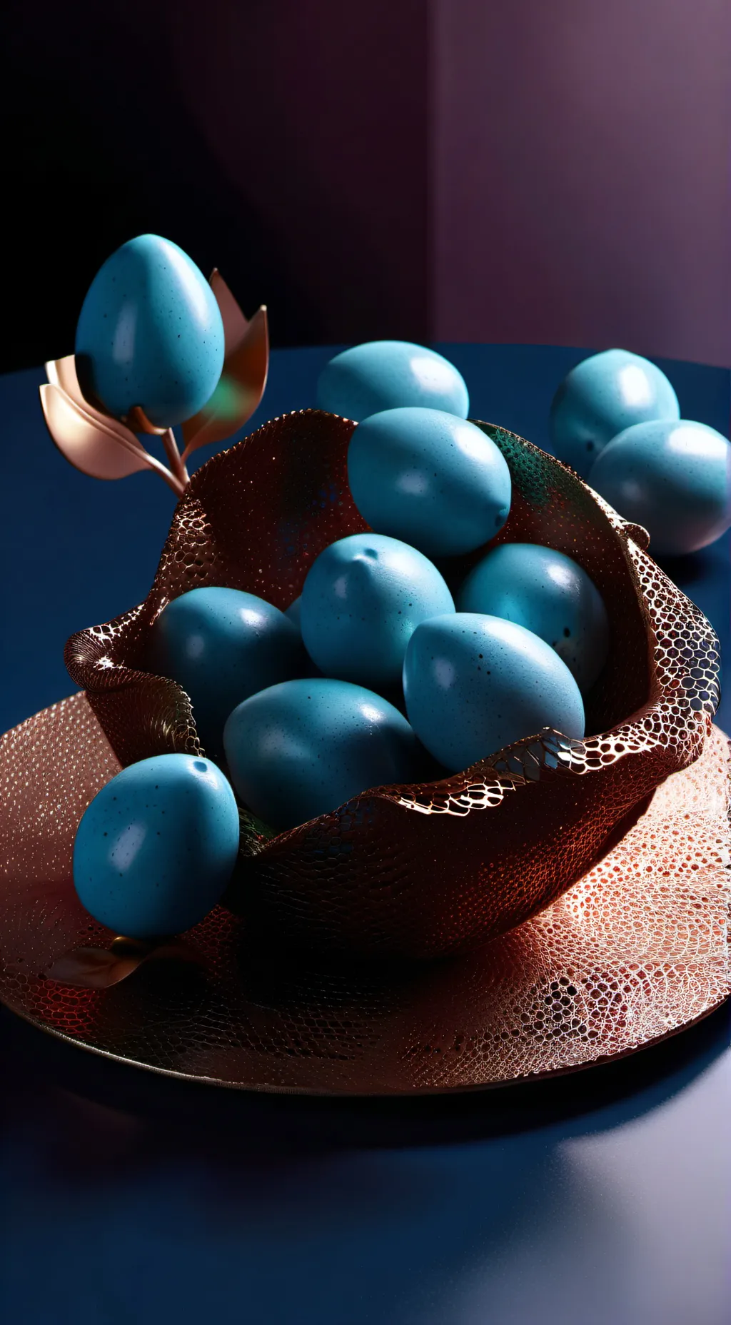 ai character: Duck egg background