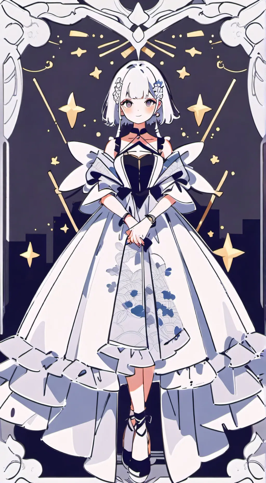 ai character: 💙✨stefani✨🩵 background