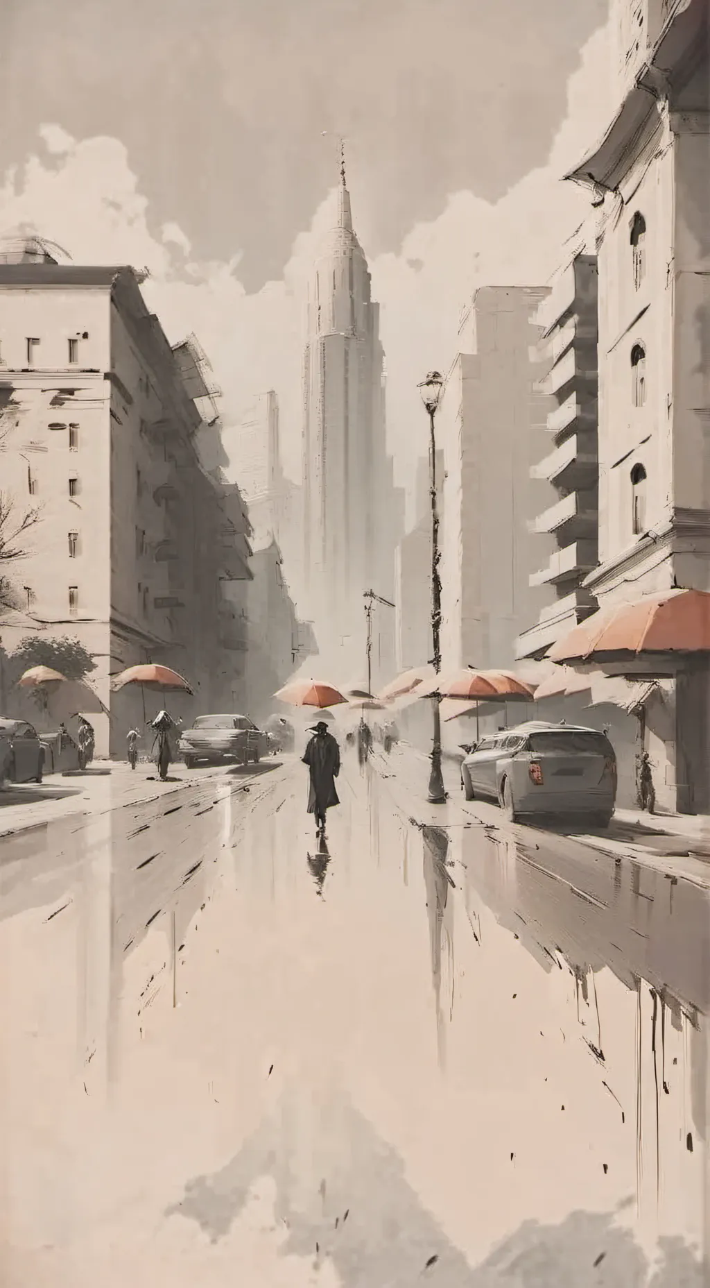 ai character: Mm2 rainy day... background