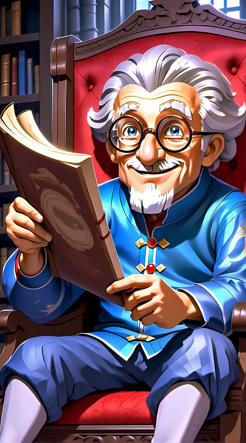 ai character: Prof. Gramps Memes background