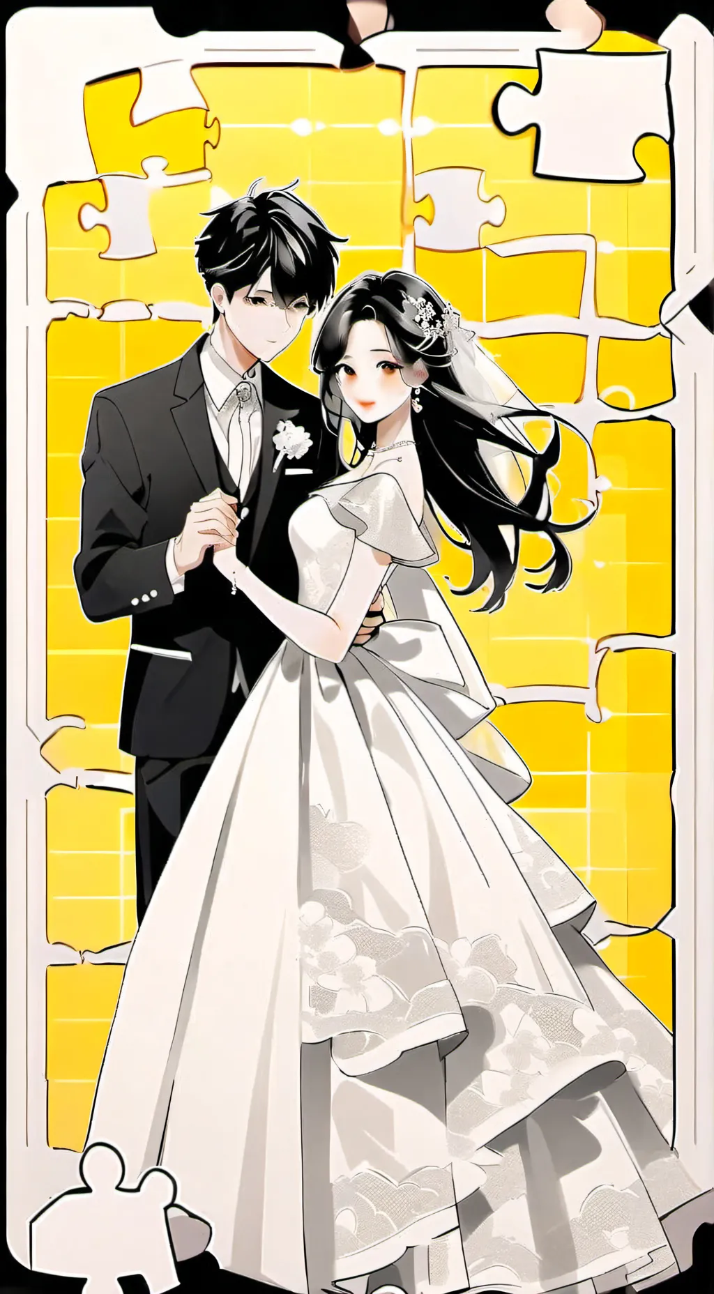 ai character: Life puzzle background