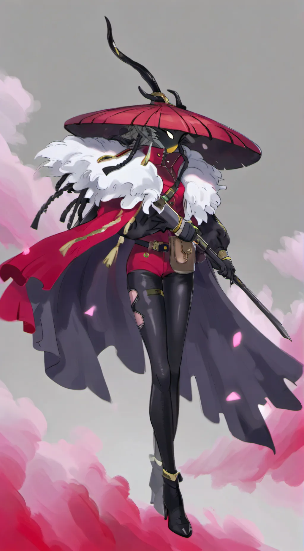 ai character: Black dahlia diama background