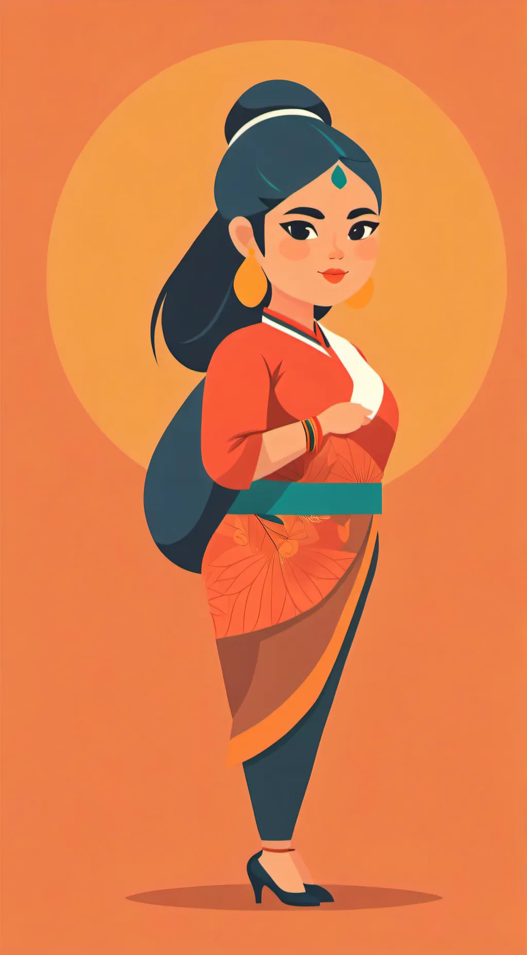 ai character: fat indonesia background