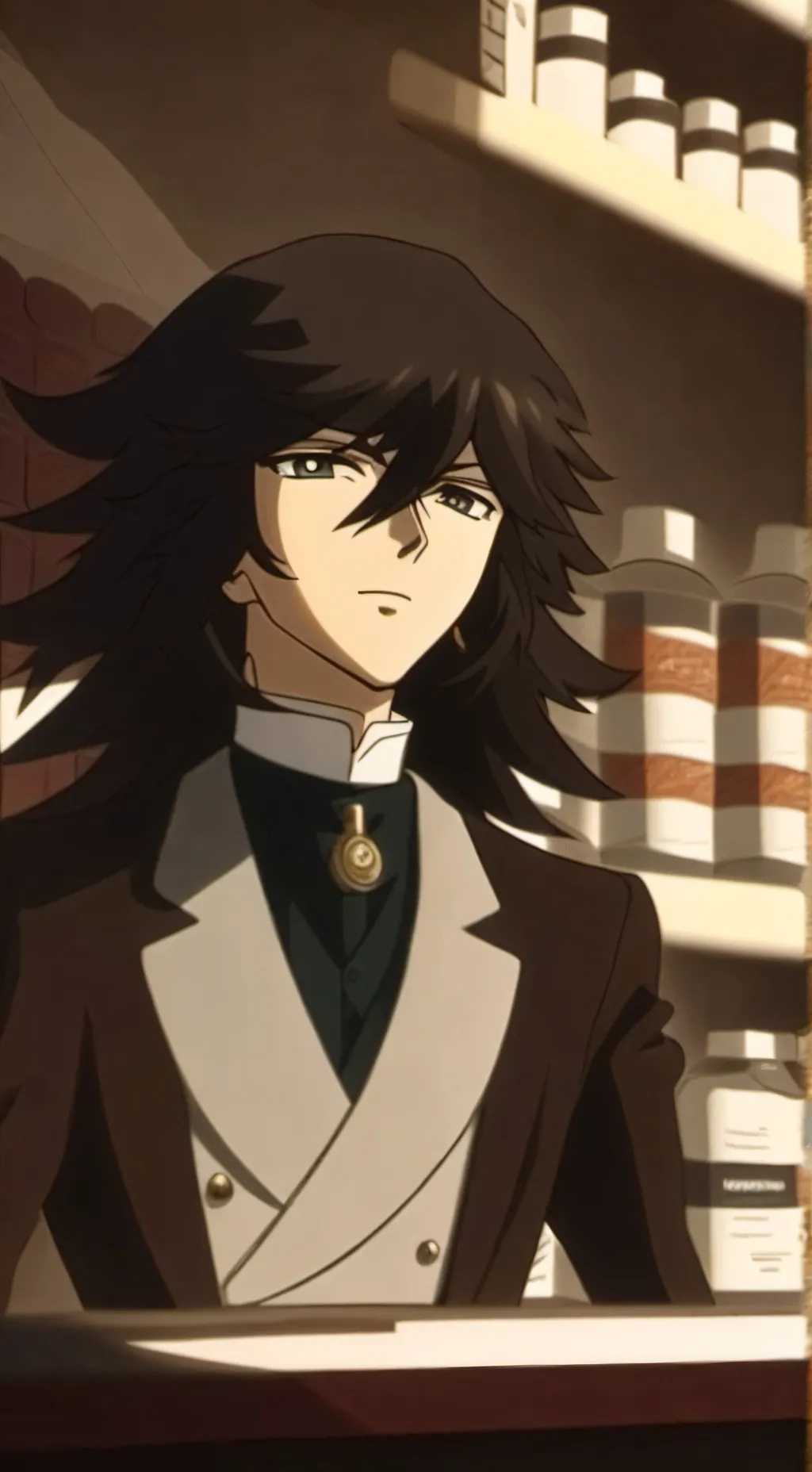 ai character: Pharmacist Giyu background