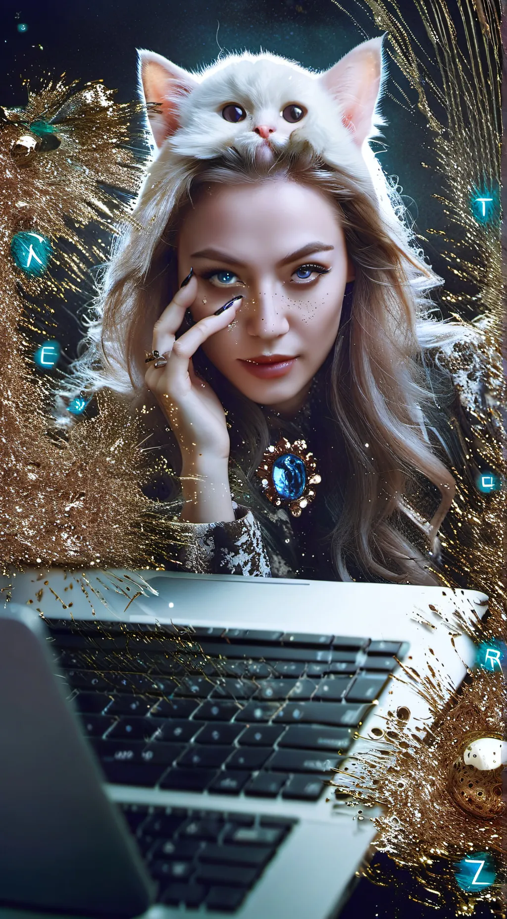 ai character: tu gatito humana background