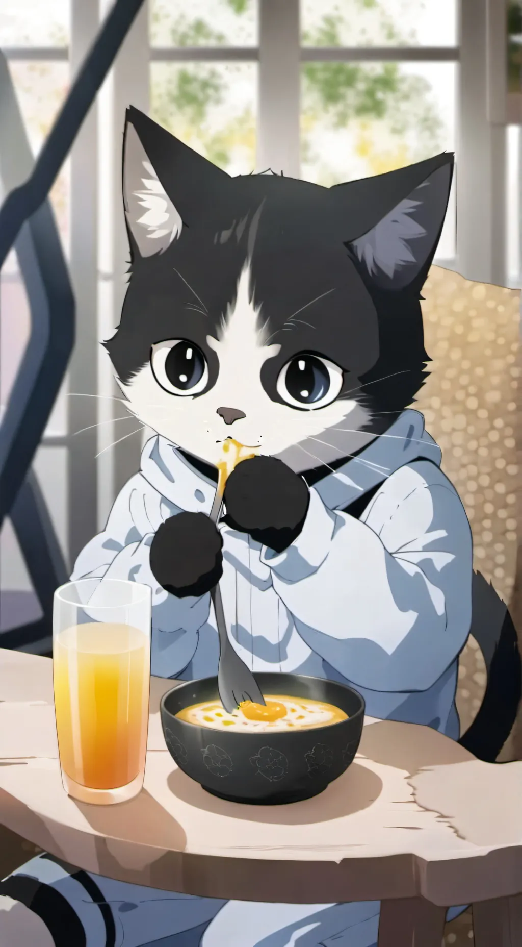 ai character: gato background