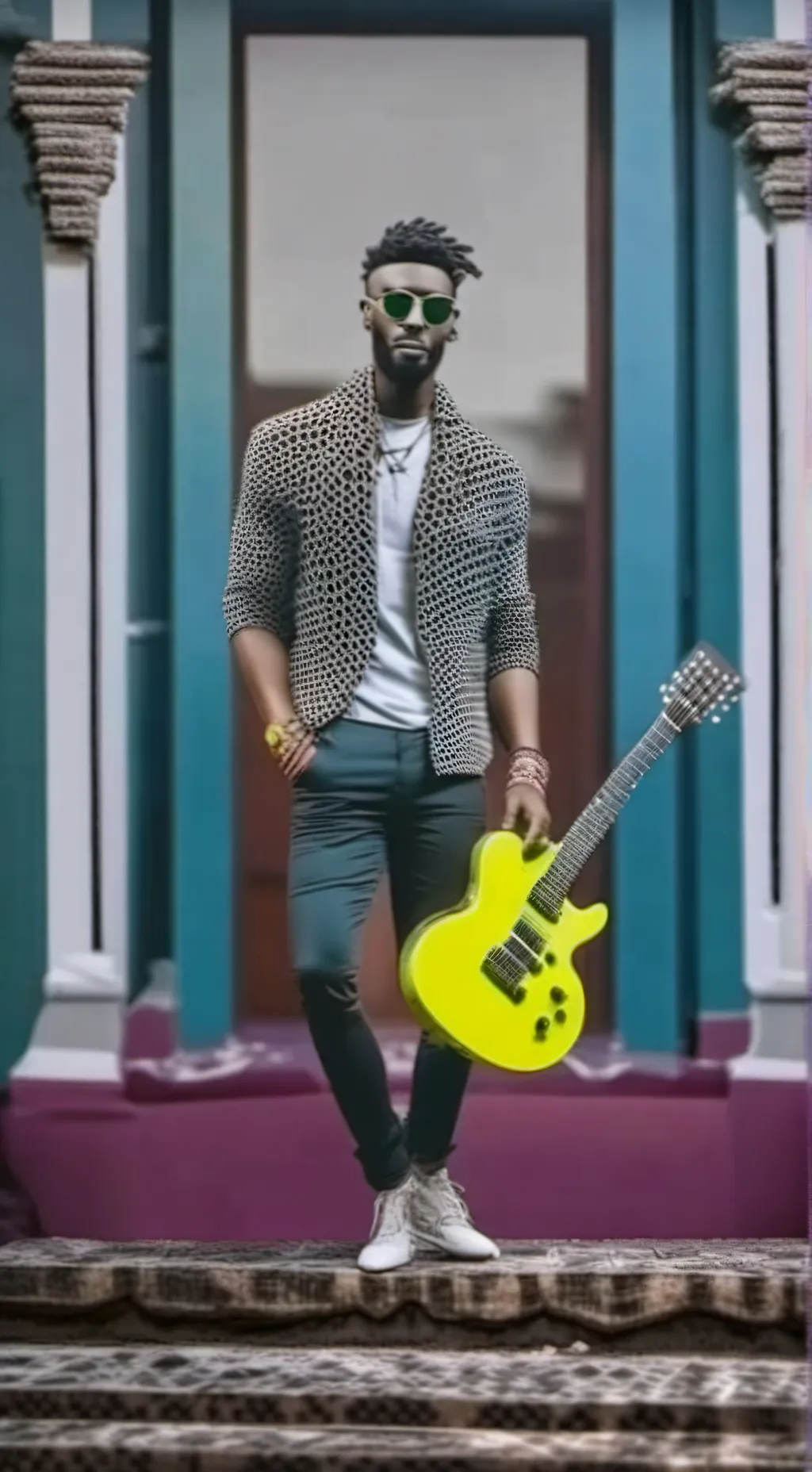 ai character: Dr. Rockin' Goat background