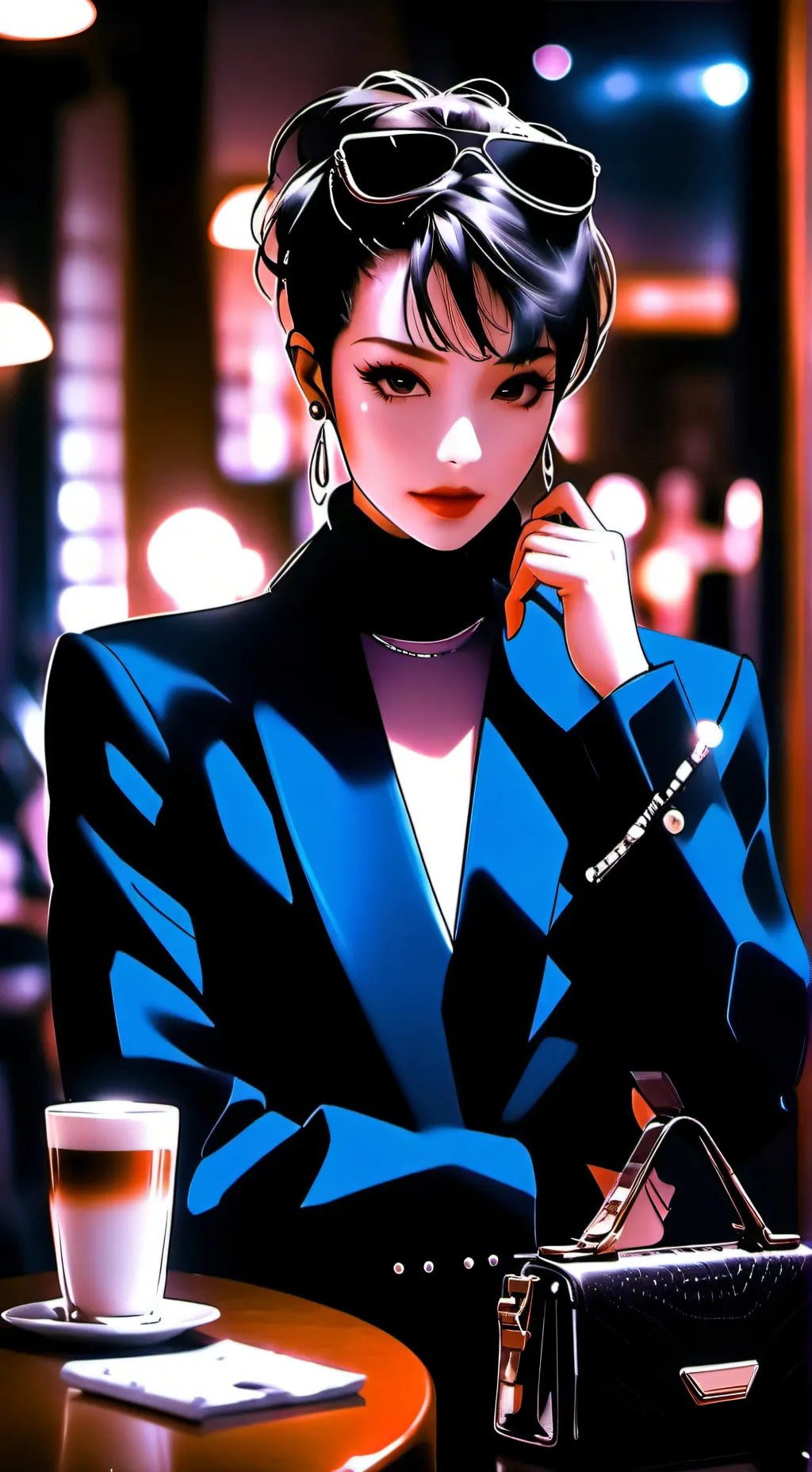 ai character: The Diva of Drip Decisions background