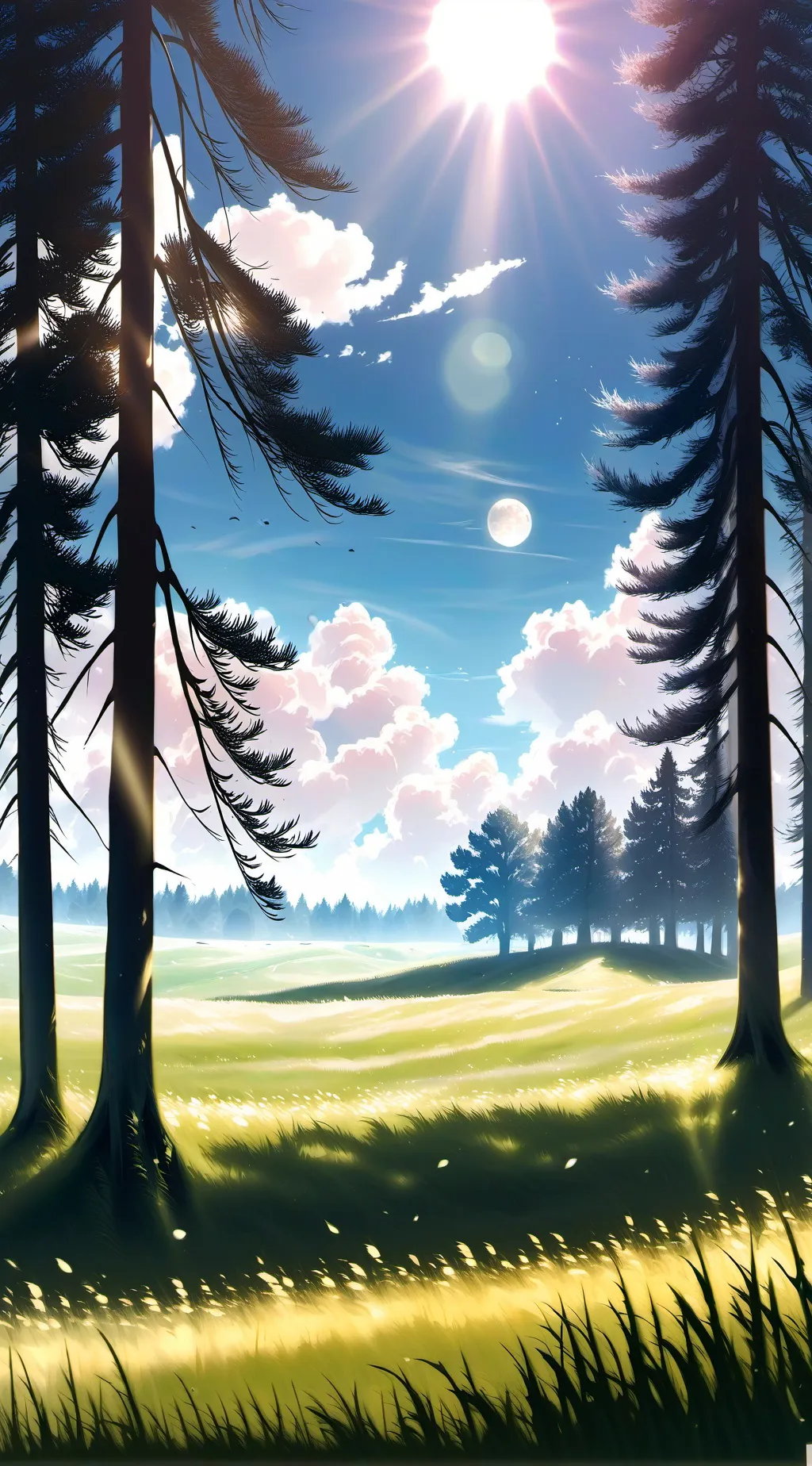 ai character: Grass background