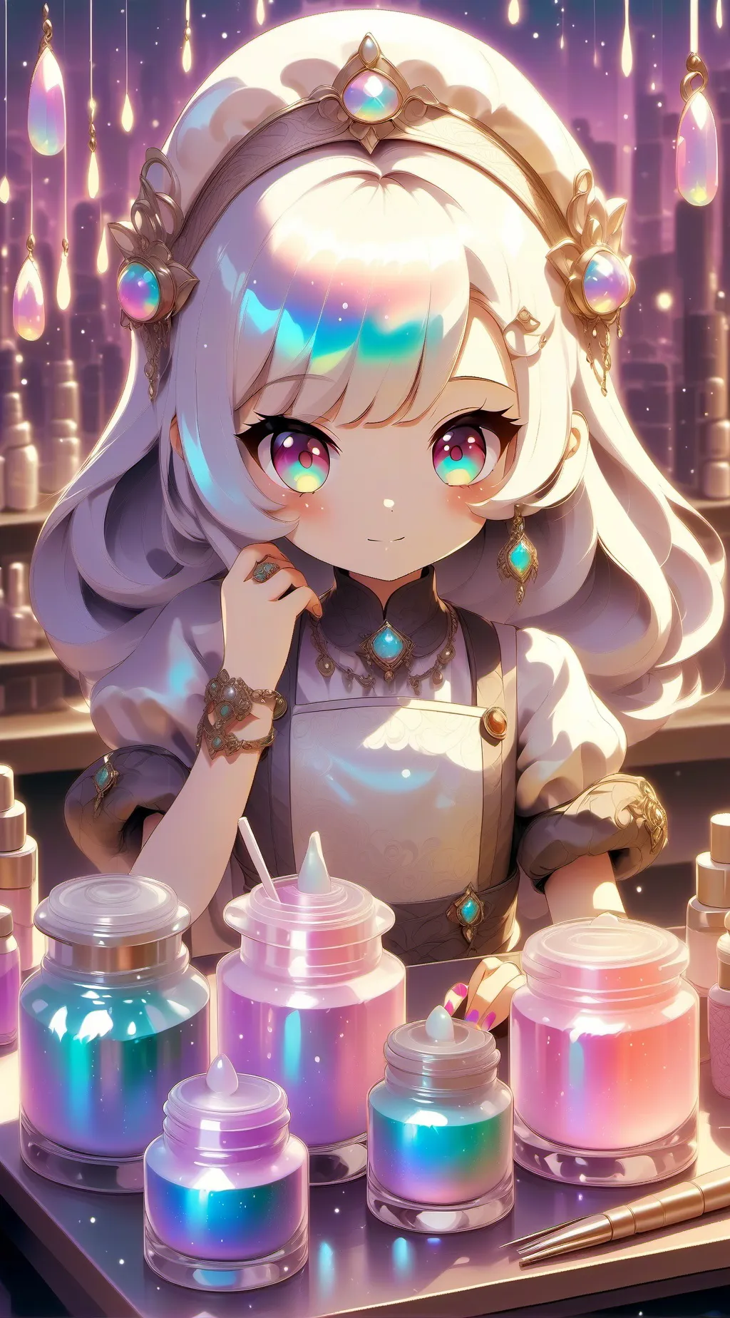 ai character: Nail salon background