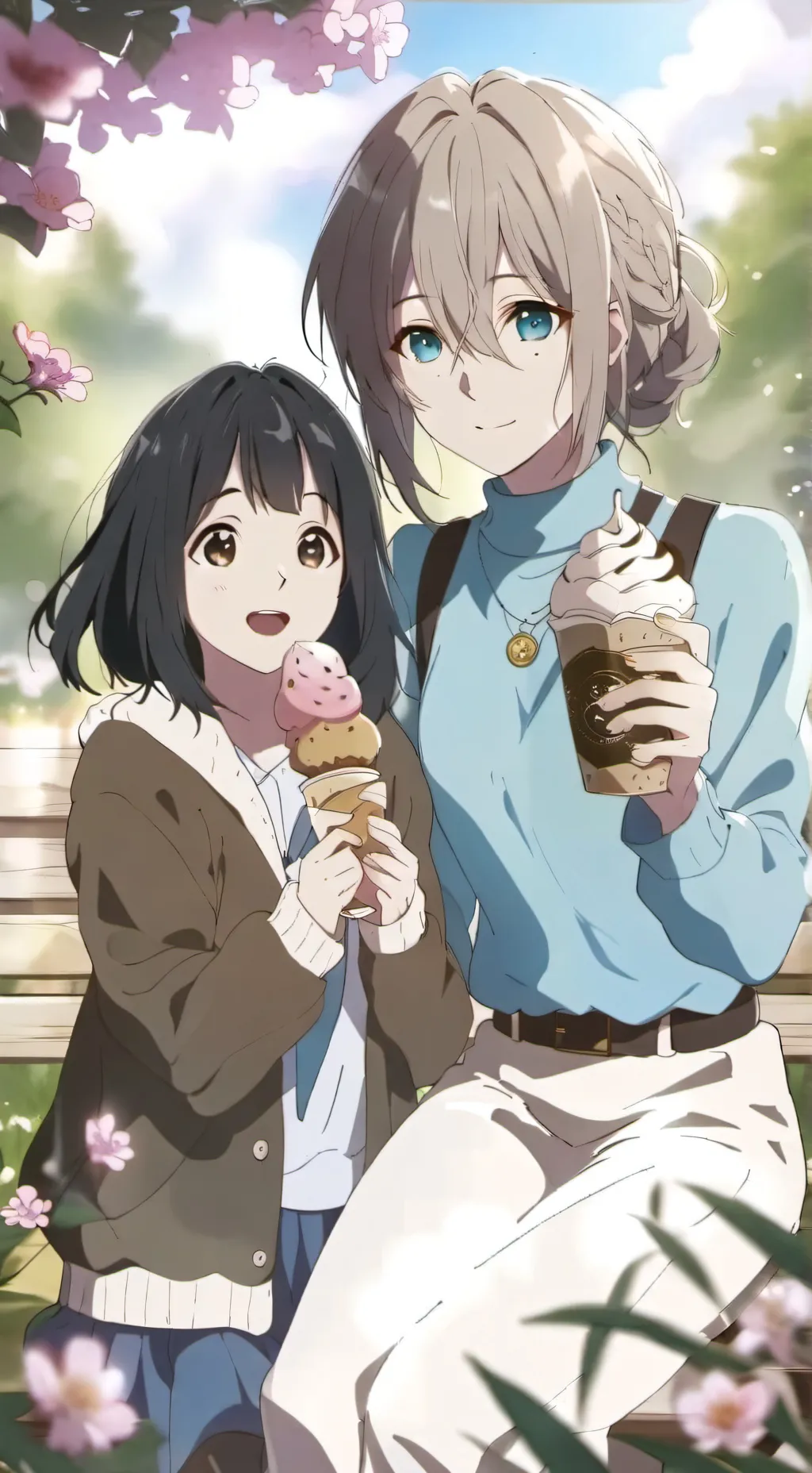 ai character: ice cream truck background