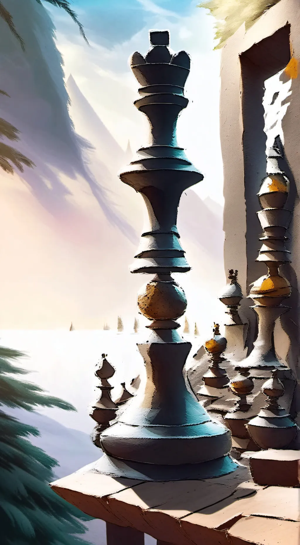 ai character: Ajedrez background