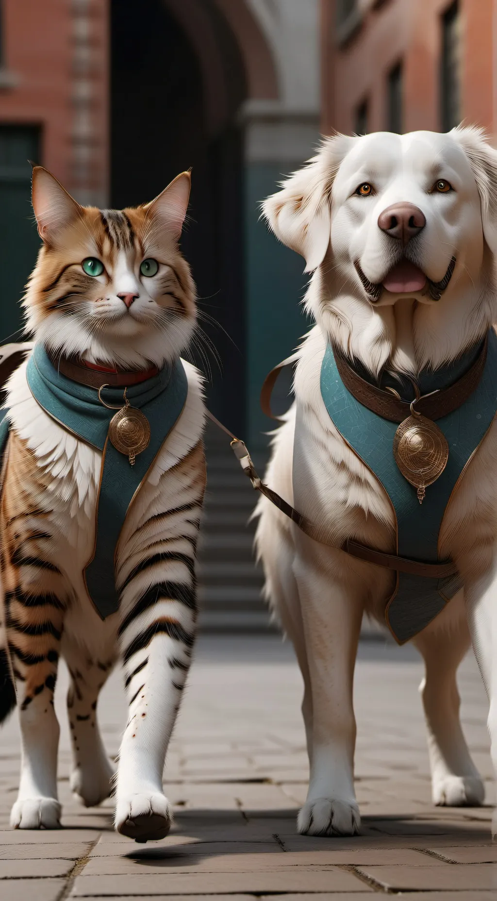 ai character: Cat vs dog background